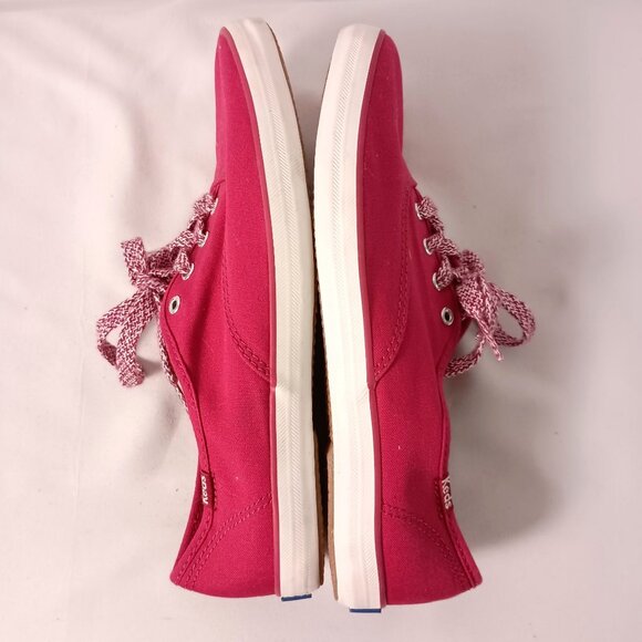 Keds Champion Canvas Sneakers Womens 7 Red Lace Up Casual Shoes - Picture 8 of 10